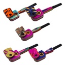 5" HAND – WOOD PIPES – WITH SLIDE AND PLASTIC TIP – MULTI COLORS – WHP-179224 – [MSRP: $6]