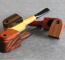 5" HAND – WOOD PIPES – HANDCRAFTED EXOTIC WOOD WITH SWIVEL LID MUPCAP – WHP-76919 – [MSRP: $6]