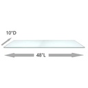TEMPERED GLASS SHELF – 4FTx10IN – STORE DISPLAY FIXTURE & RACKS – 5CT CASE – GLASSH410T5 – [MSRP: $STORE USE]
