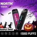 NORTH – DISPOSABLE VAPE – 0% NICOTINE – VISION EDITION – 15000 PUFF – 15ML – VARIOUS FLAVORS – 5CT – [MSRP: $21 EACH]