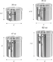 AIRPROOF – CONTAINERS & JARS – STAINLESS STEEL – ACRYLIC LID – VARIOUS SIZES – 1CT – [MSRP: $7.50-$9.50]