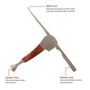 PREMIUM PIPE TAMPER TOOL – SMOKING ACCESSORIES – WOODEN HANDLE – STAINLESS STEEL – 3.7 INCH – MULTIFUNCTIONAL PIPE CLEANER – 12CT DISPLAY – A245 – [MSRP: $7.50 EACH]