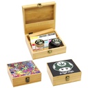 MINI PREMIUM BAMBOO WOODEN BOX SET – SMOKING ACCESSORIES – INCLUDES GRINDER, ROLLING TRAY, GLASS JAR, AND STORAGE COMPARTMENTS – 1CT – A220 – [MSRP: $25]