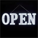 LED SIGN – "OPEN" – 10IN x 30IN x 1.2IN – WHITE & RED – LED SIGN & OUTDOOR DISPLAY – 1CT – EP-OPEN300S5MIX-R3S – [MSRP: $162.50]
