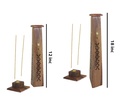 HANDCRAFTED – WOODEN INCENSE HOLDER – ACCESSORIES – TOWER STYLE – 1CT – [MSRP: $20]