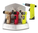 SCORCH – TORCH LIGHTERS – TABLE TORCH WITH HOLD BUTTON – 5.5” – ASSORTED COLORS – 6CT DISPLAY – 61694-SCORCH - 110412 – [MSRP: $24.50 EACH]