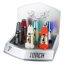 SCORCH – TORCH LIGHTERS – TOWER STANDING SINGLE JET FLAME – 6CT DISPLAY – 61756-TORCH - 110418 – [MSRP: $23 EACH]
