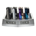 SCORCH – TORCH LIGHTERS – DOUBLE FLAME REFILLABLE WITH CIGAR PUNCH – 12CT DISPLAY – 61636 - 110421 – [MSRP: $19 EACH]