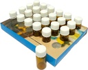 CLEAR GLASS VIALS – CONTAINERS & JARS – WHITE CAPS – 24CT – [MSRP: $0.50 EACH]