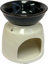 INCENSE OIL BURNER – ACCESSORIES – 3.6 INCH – CERAMIC WITH SCALLOPED RIM – ASSORTED COLORS – 1CT – [MSRP: $6.50]