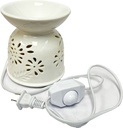 ELECTRIC – INCENSE OIL BURNER – ACCESSORIES – CERAMIC WHITE – 1CT – [MSRP: $29]