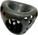INCENSE OIL BURNER – ACCESSORIES – 4 INCH – CERAMIC INFINITY LOOP DESIGN – ASSORTED COLORS – 1CT – [MSRP: $10.50]