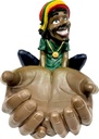 JUMBO RASTA – ASHTRAY – OPEN HANDS FLAT – 15 INCH – 1CT – [MSRP: $87.50]