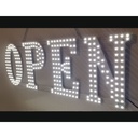 LED SIGN – "OPEN" – WHITE – 10×30×1.2 – LED SIGN & OUTDOOR DISPLAY – 1CT – LED - 112201 – [MSRP: $STORE USE]