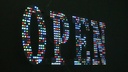 LED SIGN – "OPEN" – FLAG – 14×40×1.2 – LED SIGN & OUTDOOR DISPLAY – 1CT – LED - 112205 – [MSRP: $STORE USE]
