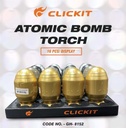CLICKIT – TORCH LIGHTERS – ATOMIC BOMB NOVELTY JET FLAME – 16CT DISPLAY – GH-8152 - 112429 – [MSRP: $12.50 EACH]