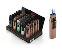 CLICKIT – TORCH LIGHTERS – DOUBLE JET FLAME ASSORTED COLORS – 25CT DISPLAY – GH-0260 - 112435 – [MSRP: $8 EACH]