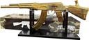 TRIPZ – AK-47 – GLASS WATER PIPE – ELECTROPLATED – W/ DISPLAY STAND – 1CT – AK-EB1 – [MSRP: $137.50]