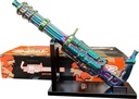 TRIPZ – GATLING – GLASS WATER PIPE – ELECTROPLATED DESIGN – W/ DISPLAY STAND – 1CT – GT-EB1 – [MSRP: $137.50]