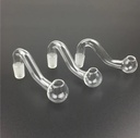 GLASS – OIL BURNER – GLASS ACCESSORIES – BUBBLE STYLE – 10MM MALE – 90° ANGLE – 1CT – OBB90-10MM-M – [MSRP: $2.50]