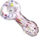 CONFETTI SPLASH – PEANUT GLASS HAND PIPE – GLASS ACCESSORIES – 2.5-INCH MULTI-COLOR FRIT – 2CT – 2X-PGHP-6741 – [MSRP: $3.50 EACH]