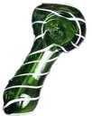 FOREST VINE – PEANUT GLASS HAND PIPE – GLASS ACCESSORIES – 2.5-INCH GREEN SWIRL – 2CT – 2X-PGHP-8494 – [MSRP: $4 EACH]