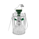 MYA – HOOKAH – HEERA 256Z SERIES – CLEAR GLASS COMPLETE SET – WIRE BASKET INCLUDED – VARIOUS COLORS – 1CT – MYA-113162 – [MSRP: $55]