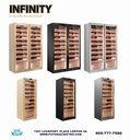 INFINITY CIGAR HUMIDOR – 5000 CAPACITY – 860L – DUAL ZONE – CEDAR – LCD TOUCH – BLK / SIL / RG – STORE DISPLAY FIXTURE & RACKS – 1CT – H320S | BLK / SIL / RG – [MSRP: $STORE USE]
