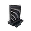 FLOOR DISPLAY T-STAND – DOUBLE-SIDED – 🔥 ALUMINUM INSERTS 🔥 – DRAWER T-BASE DESIGN – BLK – STORE DISPLAY FIXTURE & RACKS – 1CT – FDS-TBASE-BLK – [MSRP: $STORE USE]