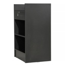 POS STAND / RETAIL CHECK OUT STAND – LOCKING DRAWER + SHELF + CABLE HOLE – 23Wx19Dx38H – BLK – STORE DISPLAY FIXTURE & RACKS – 1CT – POS-3724-BLK – [MSRP: $STORE USE]