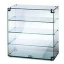 COUNTERTOP GLASS DISPLAY SHOWCASE – 3 SHELVES – LOCK & SLIDING DOOR – 23.6Wx19.7Dx23.6H – TEMPERED GLASS – STORE DISPLAY FIXTURE & RACKS – 1CT – CTDS-23-CLR – [MSRP: $STORE USE]