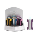 SCORCH – TORCH LIGHTERS – SINGLE JET FLAME WITH SIDE PUSH BUTTON TRIGGER – ASSORTED COLORS – 9CT DISPLAY – 61835-1 - 113662 – [MSRP: $26 EACH]
