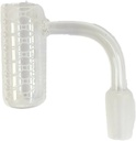 TOKES BUDDY – QUARTZ BANGER – GLASS ACCESSORIES – HONEYCOMB PATTERN – SANDBLASTED – 14MM MALE – 90° – 1CT – GB1171 – [MSRP: $10]