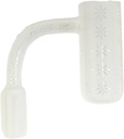 TOKES BUDDY – QUARTZ BANGER – GLASS ACCESSORIES – FLORAL STARBURST – SANDBLASTED PATTERN – 14MM MALE – 90° – 1CT – GB1173 – [MSRP: $10]