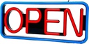 LED SIGN – "OPEN" – BLUE FRAME RED LETTERS – 23×20 – LED SIGN & OUTDOOR DISPLAY – 1CT – OPNTB – [MSRP: $STORE USE]
