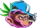 LED SIGN – MONKEY – BLUE HAT & LEAF LOGO – 23×19 – LED SIGN & OUTDOOR DISPLAY – 1CT – MNK2 – [MSRP: $STORE USE]