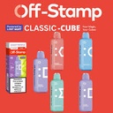 OFF-STAMP – CLASSIC CUBE – DISPOSABLE VAPE – REPLACEMENT PODS – 25000 PUFFS – 18ML – VARIOUS FLAVORS – 5CT – [MSRP: $21 EACH]