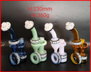 TRIPZ GLASS – WHEEL PATTERN – GLASS WATER PIPE – 9 INCH – 360G – 1CT – GB1159 – [MSRP: $85]