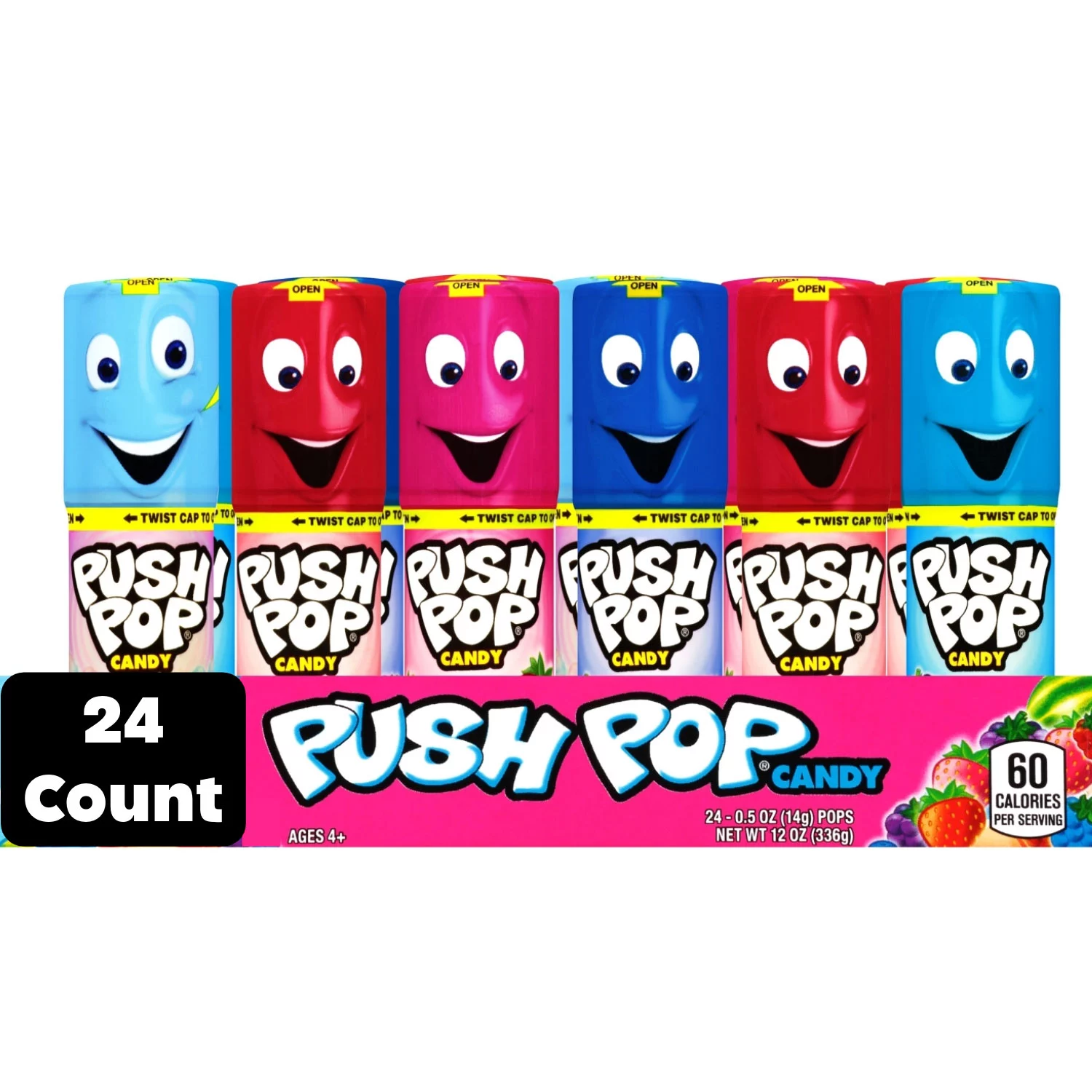 BAZOOKA PUSH POP CANDY – CANDY & SNACKS – 0.5OZ – 24CT DISPLAY – [MSRP: $2 EACH]