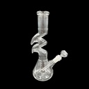 CLEAR CLASSIC – GLASS WATER PIPE – 10-INCH – CURVED BEAKER – 350G – 1CT – GB-CBKR-10-350G – [MSRP: $19.50]