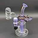 CLEAR CLASSIC – GLASS WATER PIPE – 6-INCH – DOUBLE CHAMBER RECYCLER – 200G – 1CT – GB-RCY-06-200G – [MSRP: $14]