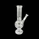 CLEAR CLASSIC – GLASS WATER PIPE – 10-INCH – ROUND BASE – 200G – 1CT – GB-CLRND-10-200G – [MSRP: $17]