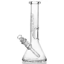 CLEAR CLASSIC – GLASS WATER PIPE – 8-INCH – BEAKER BASE – DOUBLE PERCOLATOR – 1CT – GB-BKP2P-08-250G – [MSRP: $17]