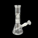 CLEAR CLASSIC – GLASS WATER PIPE – 8-INCH – THICK BASE – BEAKER – 300G – 1CT – GB-CBKT-08-300G – [MSRP: $19.50]