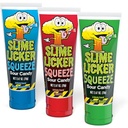 CANDY DYNAMICS – TOXIC WASTE SLIME LICKER SQUEEZE BLUE RAZZ CHERRY & GREEN APPLE – CANDY & SNACKS – 2.47OZ – 12CT DISPLAY – [MSRP: $3.79 EACH]