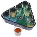 NOVELTY GAME – BILLIARDS SHOT GLASS DRINKING GAME – GLASS CUP SET – 1CT – NOV23 [MSRP: $15]