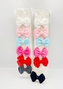 BP - HAIR ACCESSORIES BOW CLIPS  MED 6 PER CARD 6 STANDARD COLORS  2CT/DZ - 04-170 - [MSRP: $2.5 CT]