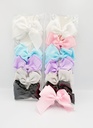 BP - HAIR ACCESSORIES UNIFORM  BOW CLIPS 6 MED PER CARD MIX  COLORS PER CRD 2CRD/DZ - 04-176 - [MSRP: $3 CRD]