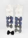 BP - HAIR ACCESSORIES BOW CLIPS 6  MED PER CARD 3 SCHOOL COLORS PER  CRD 2CRD/DZ - 04-180 - [MSRP: $3 CRD]