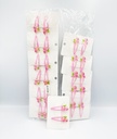 BP - HAIR ACCESSORIES PINK CHERRY  SNAP CLIPS 2 MINI PER CARD  STANDARD COLORS 12CT/DZ - 04-190 - [MSRP: $.75 CT]